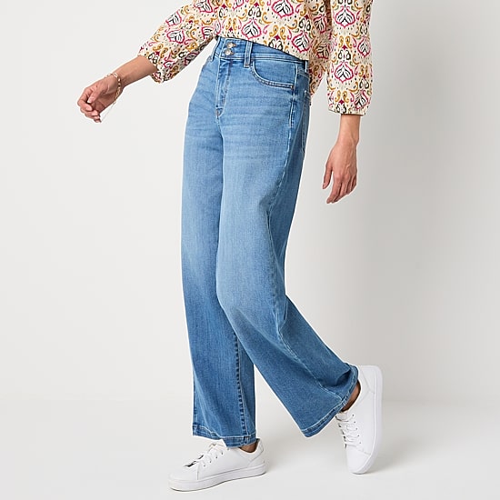 St. John's Bay Womens High Rise Wide Leg Jean