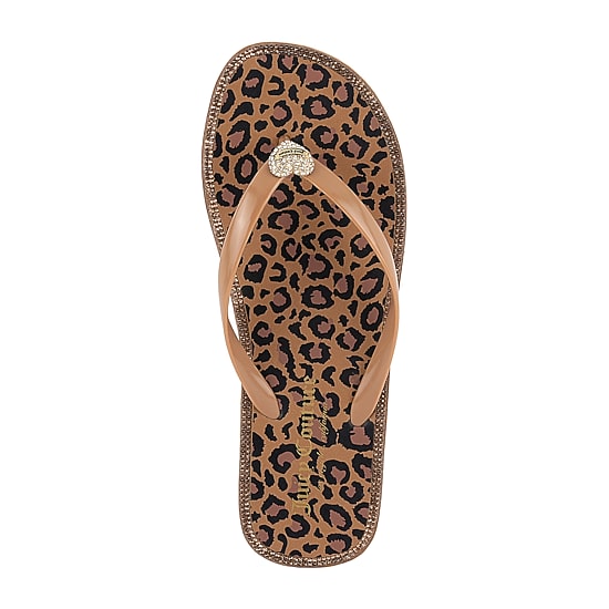 Juicy Couture Womens Bling Heart Flip-Flops