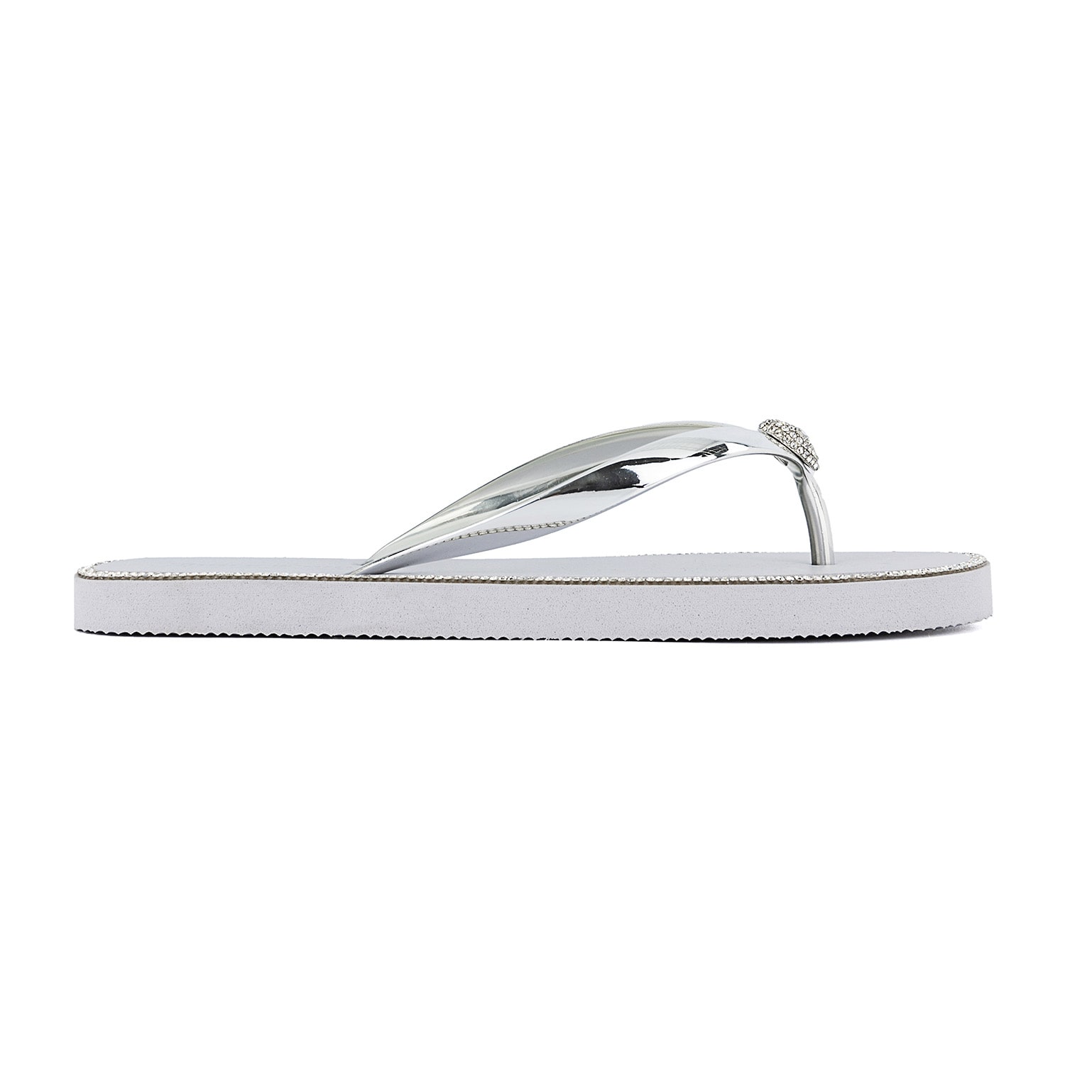 Juicy Couture Womens Bling Heart Flip-Flops