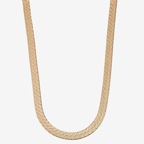 Monet Jewelry Womens Surgical Steel 18 Inch Herringbone Chain Necklace