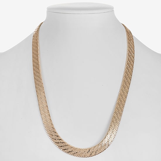 Monet Jewelry Womens Surgical Steel 18 Inch Herringbone Chain Necklace