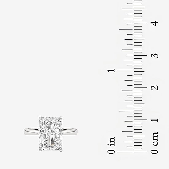 Grown Gorgeous F, Vs2 Womens 3 1/2 CT. T.W Lab Grown White Diamond 14K Gold or Platinum Radiant-cut Engagement Ring