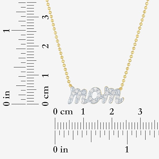 Diamond Addiction (G-H / Si2-I1) Womens 1/10 CT. T.W. Lab Grown White Diamond 14K Gold Over Silver 18 Inch Pendant Necklace