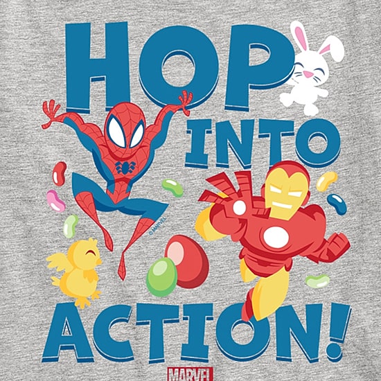 Disney Collection Little & Big Kid Boys Crew Neck Short Sleeve Regular Fit Iron Man Marvel Spiderman Graphic T-Shirt