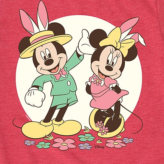 Disney Collection Little & Big Kid Boys Crew Neck Short Sleeve Regular Fit Mickey Mouse Minnie Mouse Graphic T-Shirt