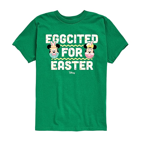 Disney Collection Little & Big Kid Boys Crew Neck Short Sleeve Regular Fit Mickey Mouse Minnie Mouse Graphic T-Shirt