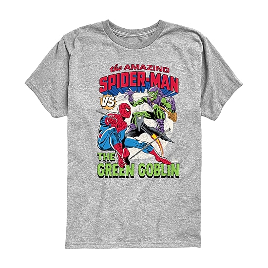 Disney Collection Little & Big Kid Boys Crew Neck Short Sleeve Regular Fit Marvel Spiderman Graphic T-Shirt