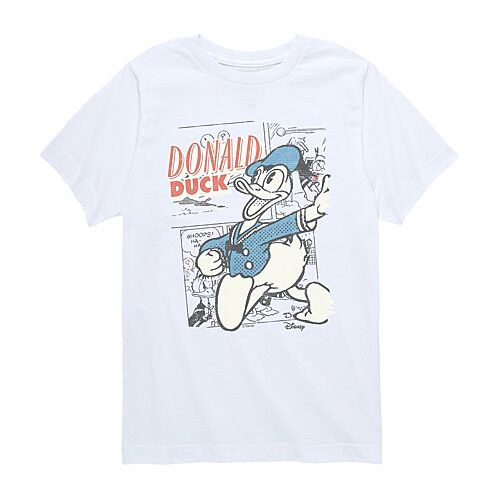 Disney Collection Little & Big Kid Boys Crew Neck Short Sleeve Regular Fit Graphic T-Shirt, X-large, White