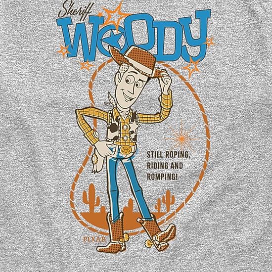 Disney Collection Little & Big Kid Boys Crew Neck Short Sleeve Regular Fit Woody Toy Story Graphic T-Shirt