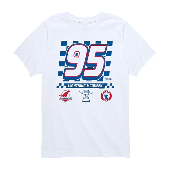 Disney Collection Little & Big Kid Boys Crew Neck Short Sleeve Regular Fit Cars Graphic T-Shirt