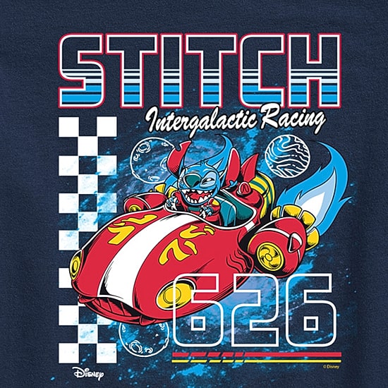 Disney Collection Toddler Boys Crew Neck Short Sleeve Regular Fit Lilo & Stitch Graphic T-Shirt