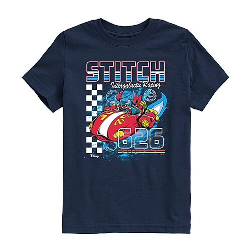 Disney Collection Toddler Boys Crew Neck Short Sleeve Regular Fit Lilo & Stitch Graphic T-Shirt, 4t, Blue