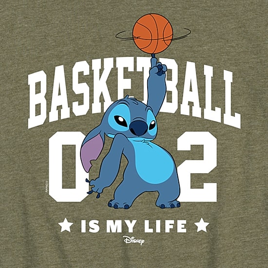 Disney Collection Toddler Boys Crew Neck Short Sleeve Regular Fit Lilo & Stitch Graphic T-Shirt