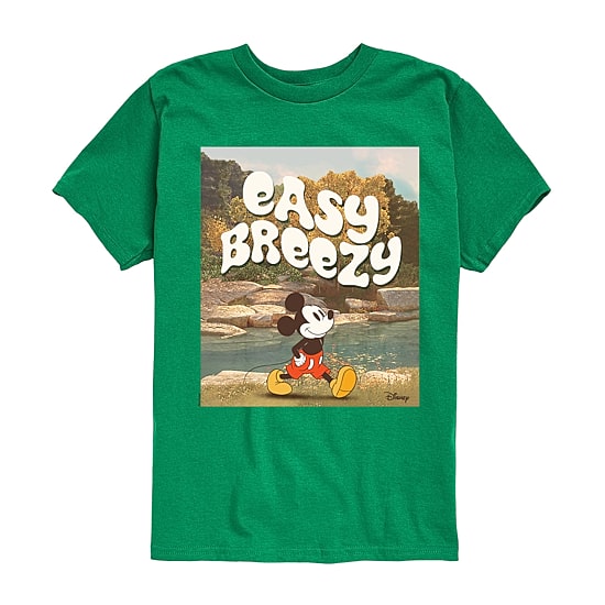 Disney Collection Little & Big Kid Boys Crew Neck Short Sleeve Regular Fit Mickey Mouse Graphic T-Shirt