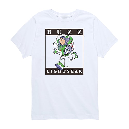Disney Collection Toddler Boys Crew Neck Short Sleeve Regular Fit Buzz Lightyear Toy Story Graphic T-Shirt, 4t, White