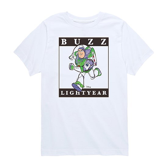 Disney Collection Toddler Boys Crew Neck Short Sleeve Regular Fit Buzz Lightyear Toy Story Graphic T-Shirt