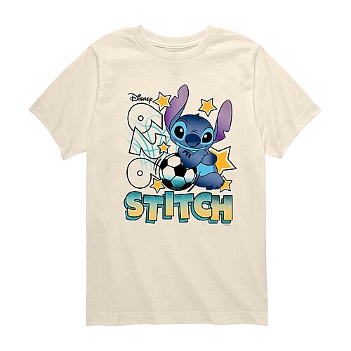 Disney Collection Toddler Boys Crew Neck Short Sleeve Regular Fit Lilo & Stitch Graphic T-Shirt, 4t, White