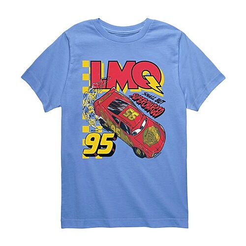 Disney Collection Little & Big Kid Boys Crew Neck Short Sleeve Regular Fit Cars Graphic T-Shirt, Medium, Blue