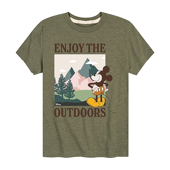 Disney Collection Toddler Boys Crew Neck Short Sleeve Regular Fit Mickey Mouse Graphic T-Shirt
