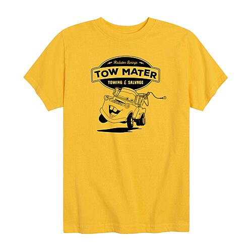 Disney Collection Toddler Boys Crew Neck Short Sleeve Regular Fit Cars Graphic T-Shirt, 4t, Yellow