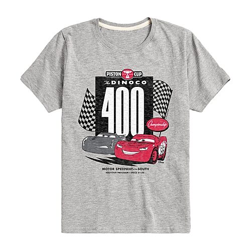 Disney Collection Toddler Boys Crew Neck Short Sleeve Regular Fit Cars Graphic T-Shirt, 4t, Gray