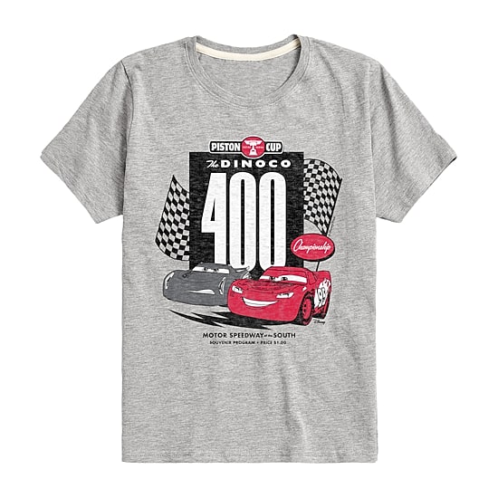 Disney Collection Toddler Boys Crew Neck Short Sleeve Regular Fit Cars Graphic T-Shirt