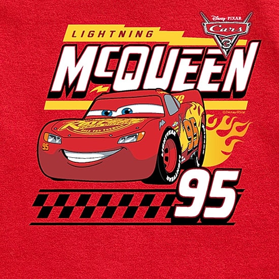 Disney Collection Toddler Boys Crew Neck Short Sleeve Regular Fit Cars Graphic T-Shirt