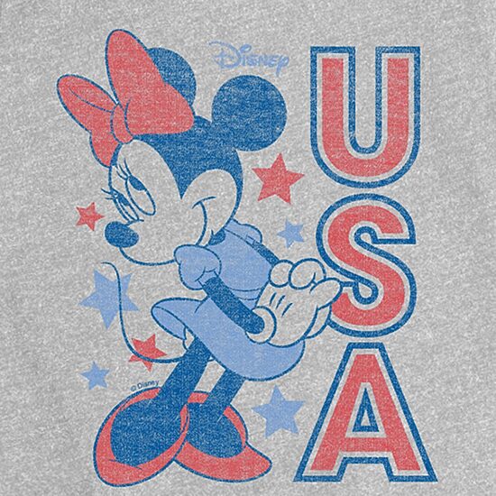 Disney Collection Little & Big Kid Girls Crew Neck Short Sleeve Regular Fit Minnie Mouse Graphic T-Shirt
