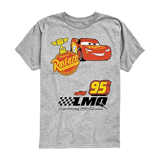 Disney Collection Toddler Boys Crew Neck Short Sleeve Regular Fit Cars Graphic T-Shirt