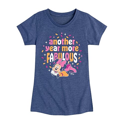 Disney Collection Toddler Girls Crew Neck Short Sleeve Regular Fit Minnie Mouse Graphic T-Shirt, 4t, Blue
