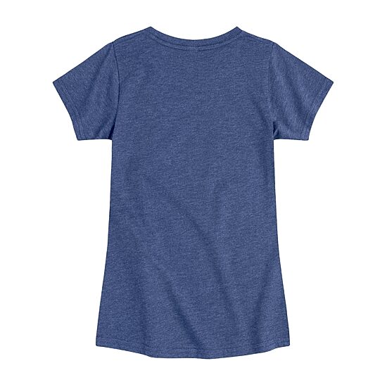 Disney Collection Little & Big Kid Girls Crew Neck Short Sleeve Regular Fit Alice in Wonderland Graphic T-Shirt