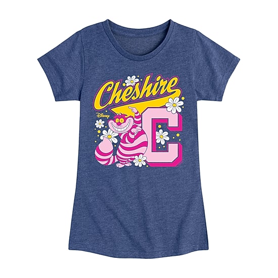 Disney Collection Little & Big Kid Girls Crew Neck Short Sleeve Regular Fit Alice in Wonderland Graphic T-Shirt