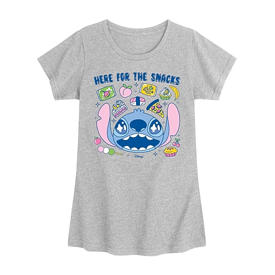 Disney Collection Toddler Girls Crew Neck Short Sleeve Regular Fit Lilo & Stitch Graphic T-Shirt