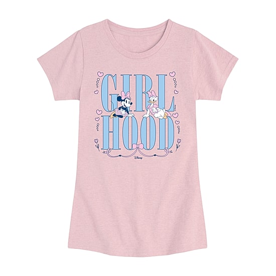 Disney Collection Toddler Girls Crew Neck Short Sleeve Regular Fit Daisy Duck Minnie Mouse Graphic T-Shirt