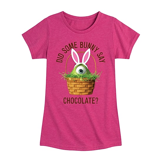 Disney Collection Little & Big Kid Girls Crew Neck Short Sleeve Regular Fit Monsters University Graphic T-Shirt