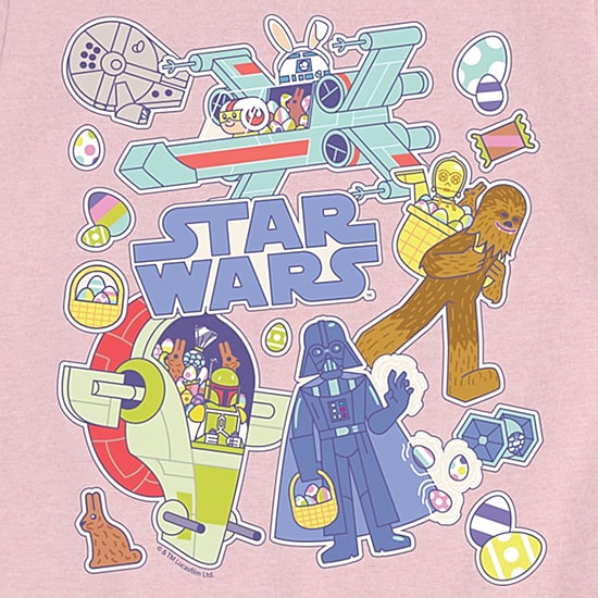 Disney Collection Little & Big Kid Girls Crew Neck Short Sleeve Regular Fit Star Wars Graphic T-Shirt