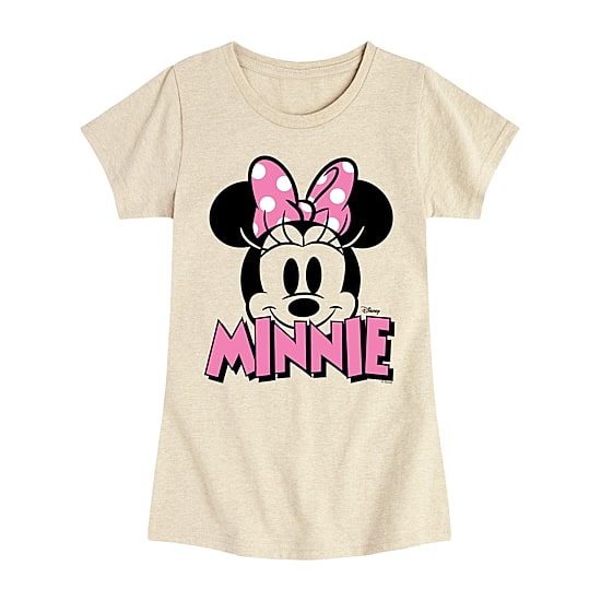 Disney Collection Toddler Girls Crew Neck Short Sleeve Regular Fit Minnie Mouse Graphic T-Shirt