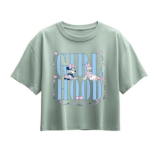 Disney Collection Little & Big Kid Girls Crew Neck Short Sleeve Regular Fit Minnie Mouse Graphic T-Shirt
