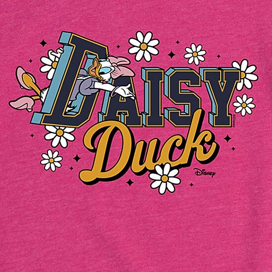 Disney Collection Toddler Girls Crew Neck Short Sleeve Regular Fit Daisy Duck Graphic T-Shirt
