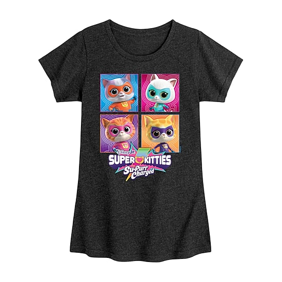 Disney Collection Toddler Girls Crew Neck Short Sleeve Regular Fit SuperKitties Graphic T-Shirt