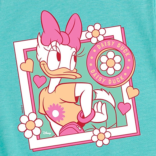 Disney Collection Toddler Girls Crew Neck Short Sleeve Regular Fit Daisy Duck Graphic T-Shirt