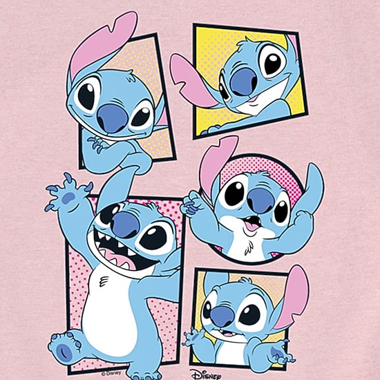 Disney Collection Toddler Girls Crew Neck Short Sleeve Regular Fit Lilo & Stitch Graphic T-Shirt