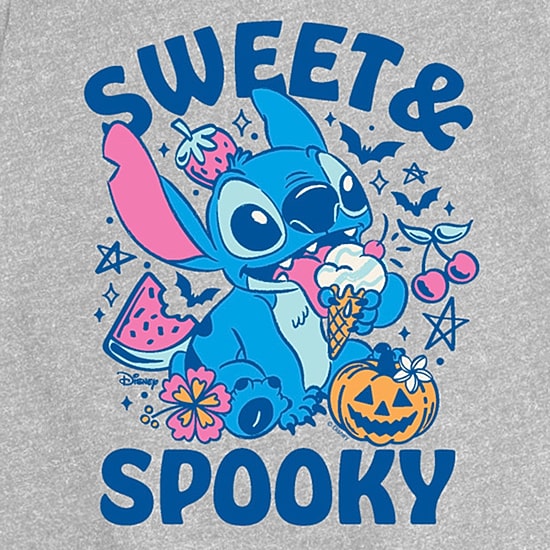 Disney Collection Little & Big Kid Girls Crew Neck Short Sleeve Regular Fit Lilo & Stitch Graphic T-Shirt