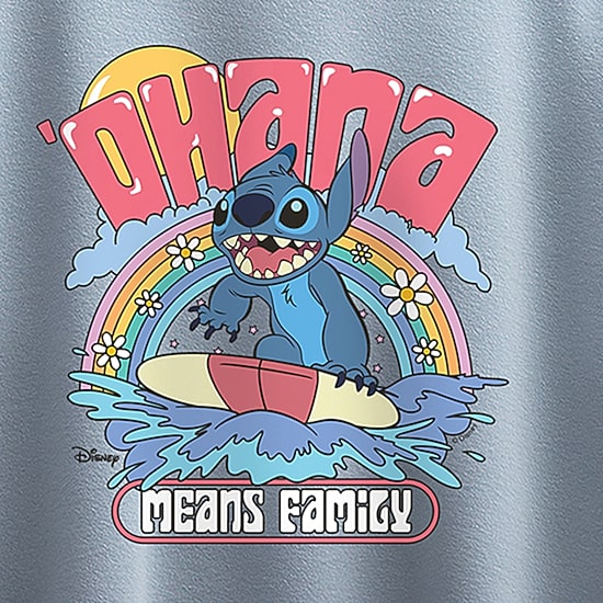 Disney Collection Little & Big Kid Girls Crew Neck Short Sleeve Regular Fit Lilo & Stitch Graphic T-Shirt