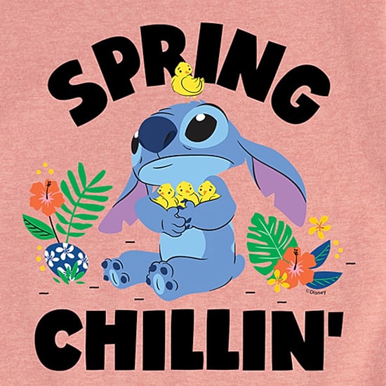 Disney Collection Little & Big Kid Girls Crew Neck Short Sleeve Regular Fit Lilo & Stitch Graphic T-Shirt