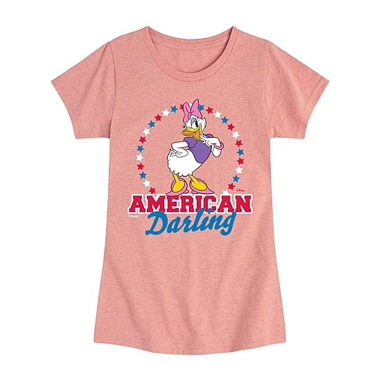 Disney Collection Toddler Girls Crew Neck Short Sleeve Regular Fit Daisy Duck Graphic T-Shirt