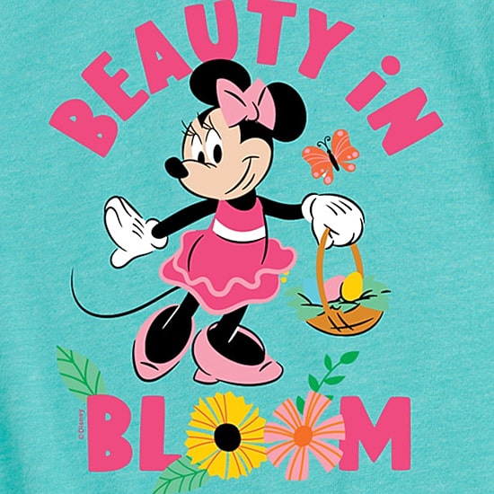 Disney Collection Little & Big Kid Girls Crew Neck Short Sleeve Regular Fit Minnie Mouse Graphic T-Shirt