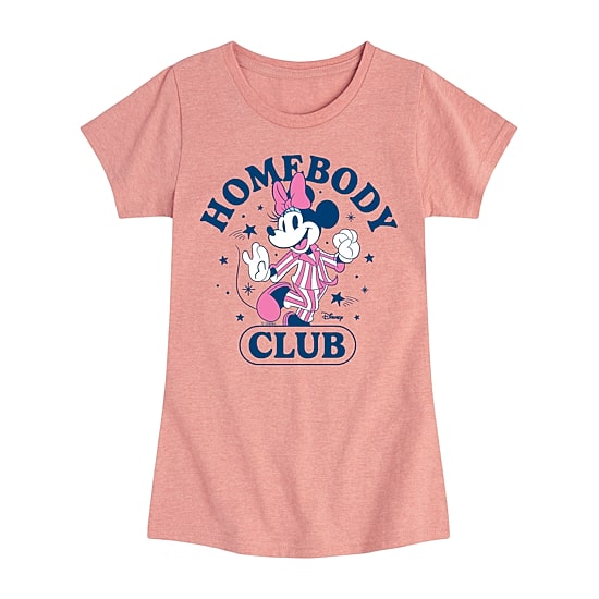 Disney Collection Little & Big Kid Girls Crew Neck Short Sleeve Regular Fit Minnie Mouse Graphic T-Shirt