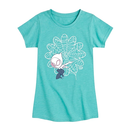 Disney Collection Toddler Girls Crew Neck Short Sleeve Regular Fit Marvel Spiderman Graphic T-Shirt