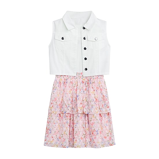 by&by girl Little & Big Kid Girls Floral 2-pc. Dress Set